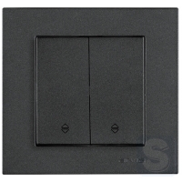 Выключатель двухклавишный ПРОХОДНОЙ Arvia Electric KAREN Дымчатый (20 04 2000 211)